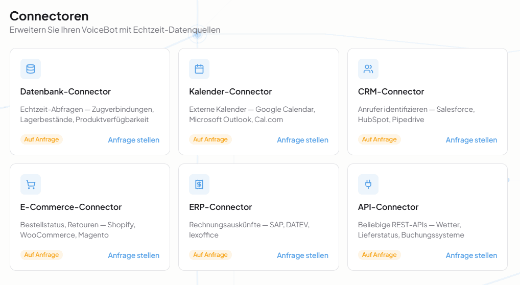 Konnektoren: Echtzeit-Daten aus Ihren Systemen