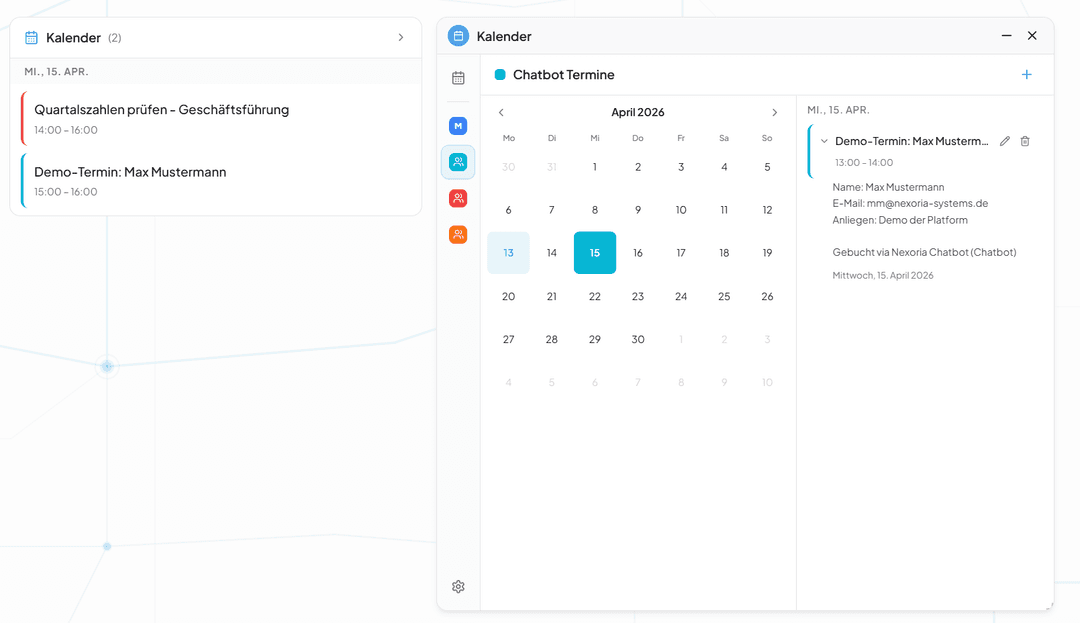 Kalender & E-Mail-Bestätigung 1