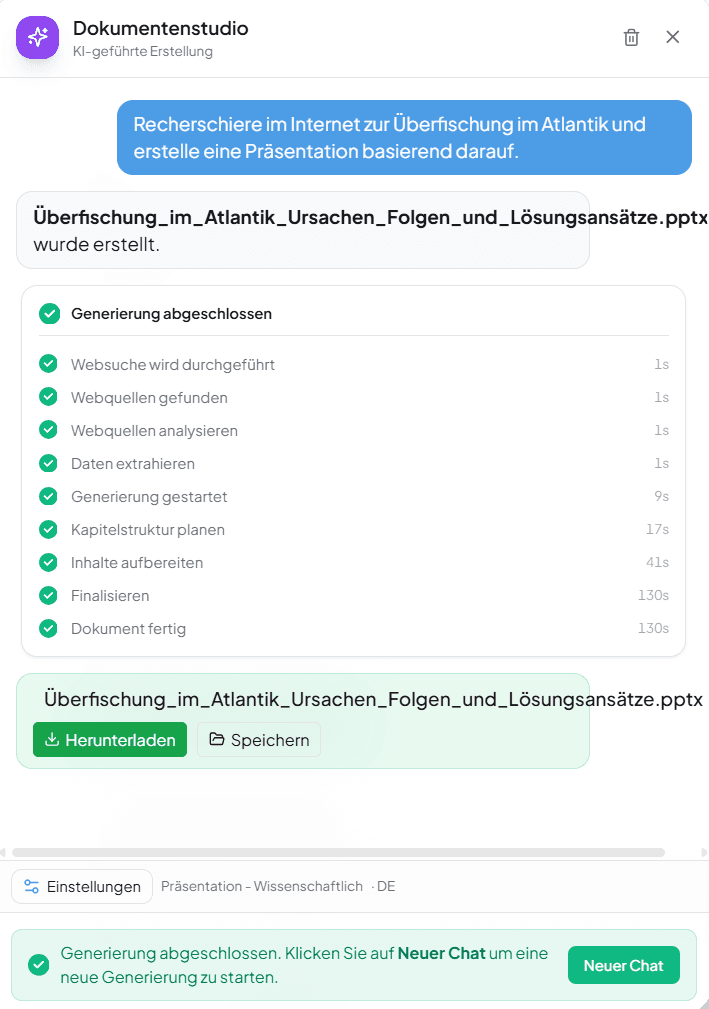 Web-Recherche im DokumentenStudio