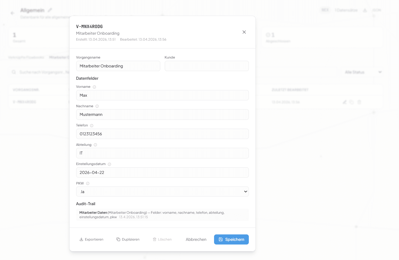 Datenbank & Audit-Trail: DSGVO-konform dokumentiert 2