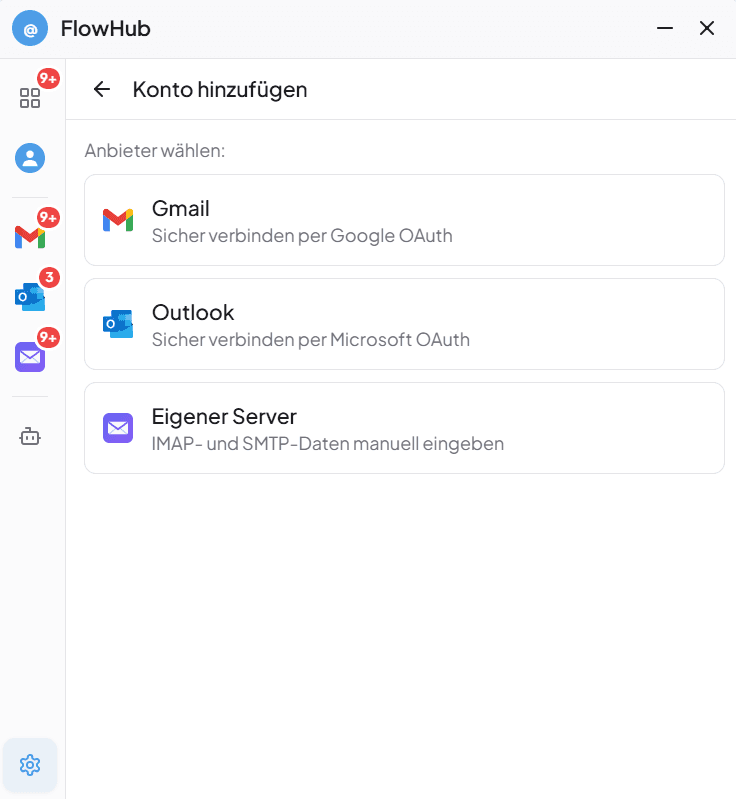 Konto hinzuf\u00fcgen