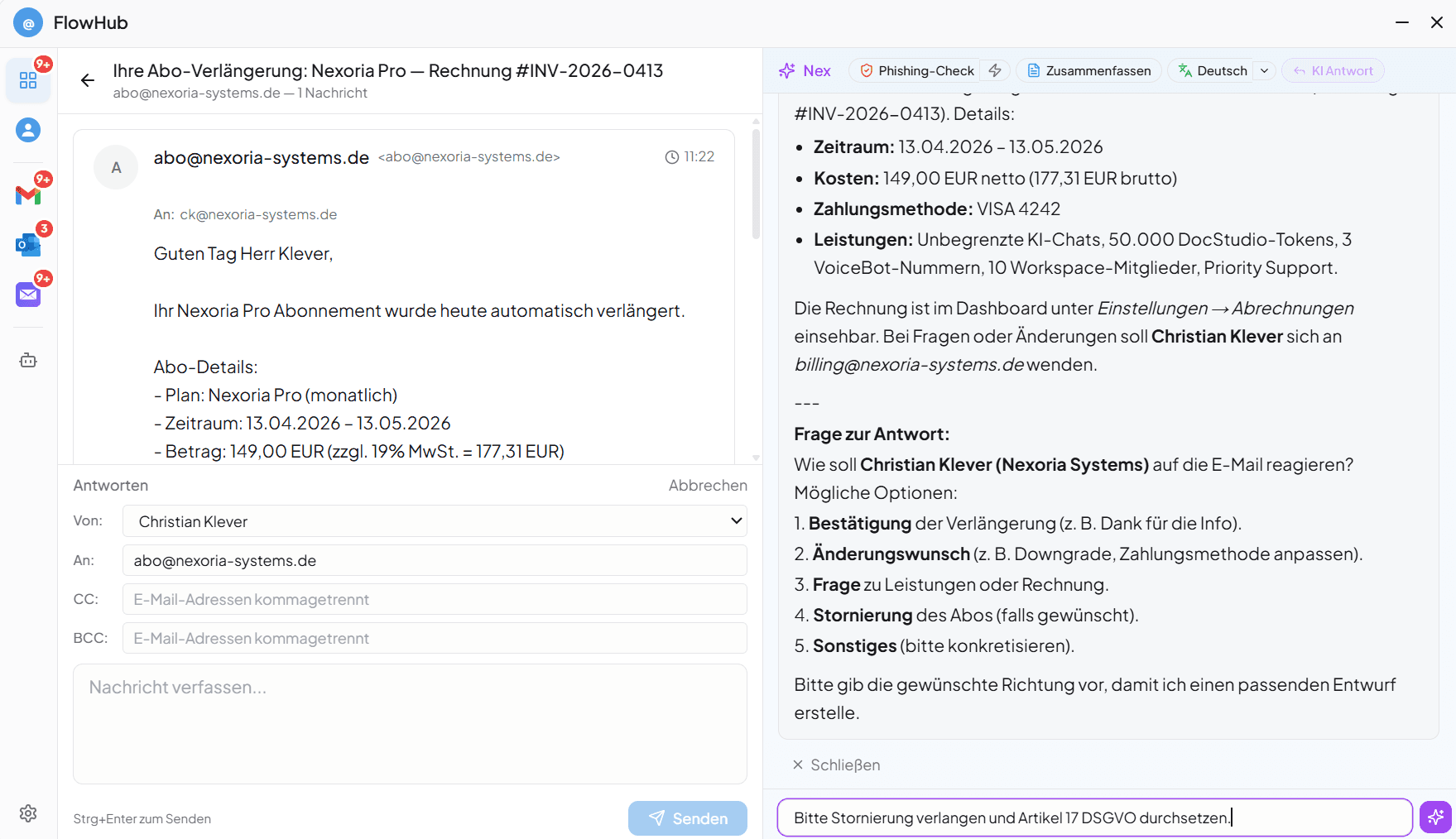 KI-Antwort mit DSGVO-Expertise 1