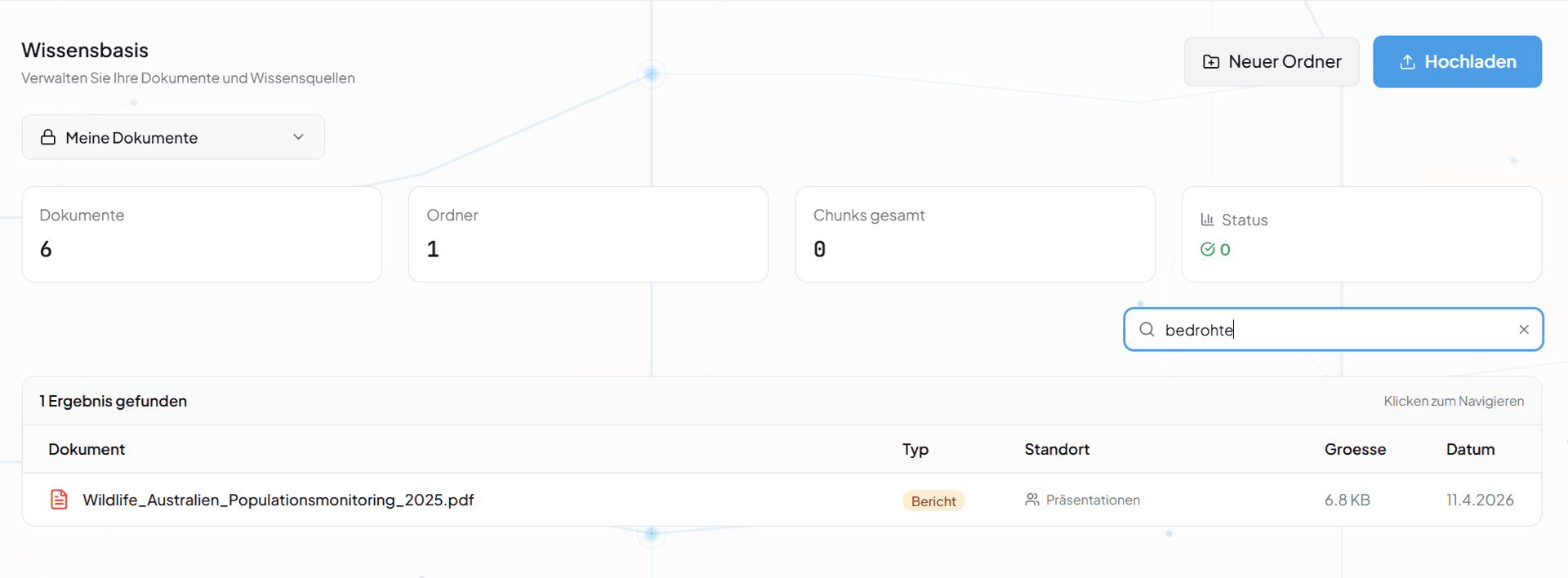 Keyword-Suche: Instant-Ergebnisse 2