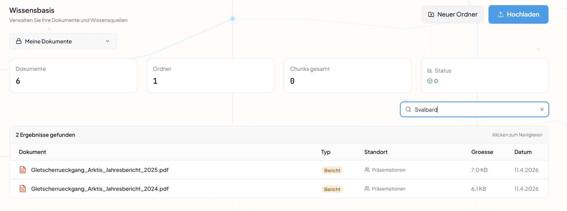 Keyword-Suche: Instant-Ergebnisse 1