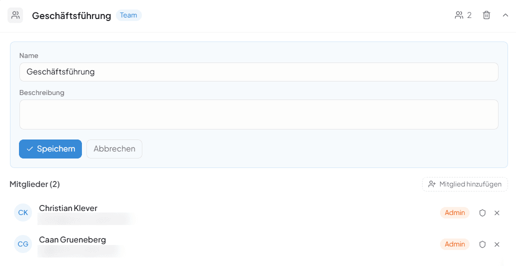 Mitglieder & Berechtigungen