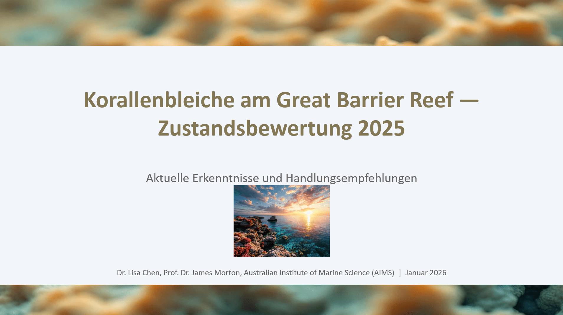 Korallenbleiche am Great Barrier Reef — Folie 1